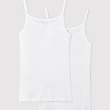 2 PACK TEEN GIRLS' WHITE SINGLETS