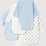 5 PACK BABIES' CROSSOVER L/S BODYSUITS