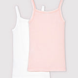 2 PACK GIRLS' RIBBED SINGLETS