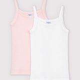 2 PACK GIRLS' RIBBED SINGLETS