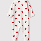 BABIES' HEART FLEECE ROMPER