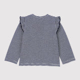 BABY GIRLS' TUBE KNIT STRIPED CARDIGAN