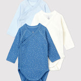 3 PACK BABIES' CROSSOVER L/S BODYSUITS