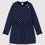 GIRLS' SPOTTY FLEECE DRESS