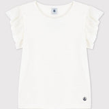 GIRLS' RUFFLED SLEEVED T-SHIRT