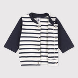BABY BOYS' STRIPED BASEBALL JACKET