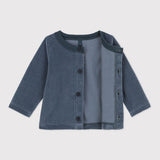 BABIES' VELOUR CARDIGAN