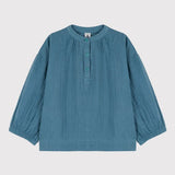 GIRLS' L/S MUSLIN BLOUSE