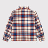 GIRLS' CHECKED BLOUSE
