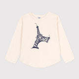 GIRLS' EIFFEL TOWER TUBE KNIT T-SHIRT