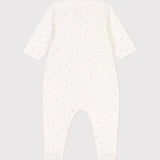 BABIES' STAR VELOUR ROMPER WITH ZIP