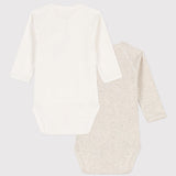 2 PACK BABIES' CROSSOVER L/S BODYSUITS