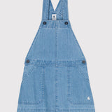 GIRLS' LIGHT DENIM PINAFORE
