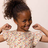 TODDLER GIRLS' FLORAL PRINTED DRESS