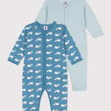 BABIES' 2 PACK FOOTLESS ROMPERS