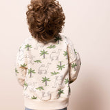 TODDLER BOYS' CAMEL & PALM PRINT SWEATSHIRT