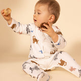BABIES' WARM ANIMAL PRINT ROMPER