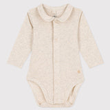 BABIES' COLLARED L/S  BODYSUIT
