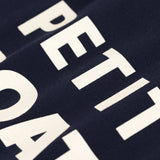 WOMENS' BOXY BRANDED T-SHIRT - NAVY