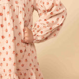 GIRLS' FLORAL PRINT MUSLIN DRESS