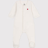 BABIES' VELOUR HEART ROMPER