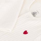 BABIES' VELOUR HEART ROMPER