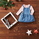 BABY GIRLS' DENIM PINAFORE