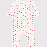 BABIES' VELOUR HEART ROMPER