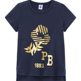TODDLER GIRLS' GOLD PRINT T-SHIRT