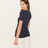 WOMENS' CREW T-SHIRT - NAVY