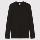 WOMENS' CREW L/S T-SHIRT - BLACK