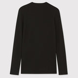 WOMENS' CREW L/S T-SHIRT - BLACK