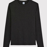 WOMENS' CREW L/S T-SHIRT - DARK GREY