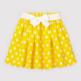 TODDLER GIRLS' LINEN POLKADOT SKIRT