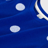 GIRLS' SPOTTY LINEN BLENDED T-SHIRT