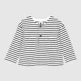 BABY GIRLS' STRIPED FLEECE CARDIGAN