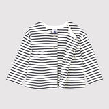 BABY GIRLS' STRIPED FLEECE CARDIGAN