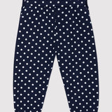 BABIES' SPOTTY FLEECE PANTS
