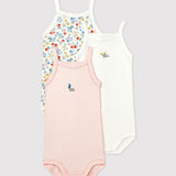 3 PACK BABIES' SINGLET BODYSUITS