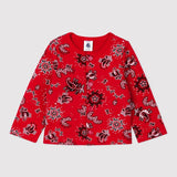 BABIES' PAISLEY PRINTED CARDIGAN