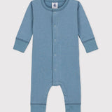 BABIES' RIBBED FOOTLESS ROMPER