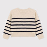 TODDLER BRETON STRIPED WOOL BLENDED PULLOVER