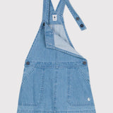 GIRLS' LIGHT DENIM PINAFORE